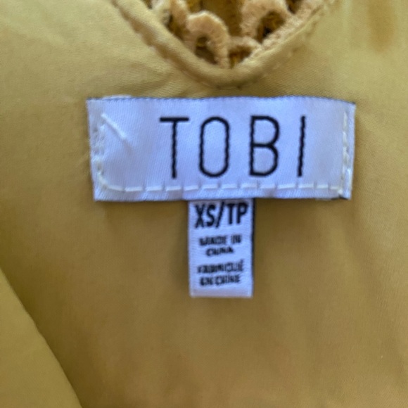 Yellow ruffle lace skater dress - Picture 3 of 5